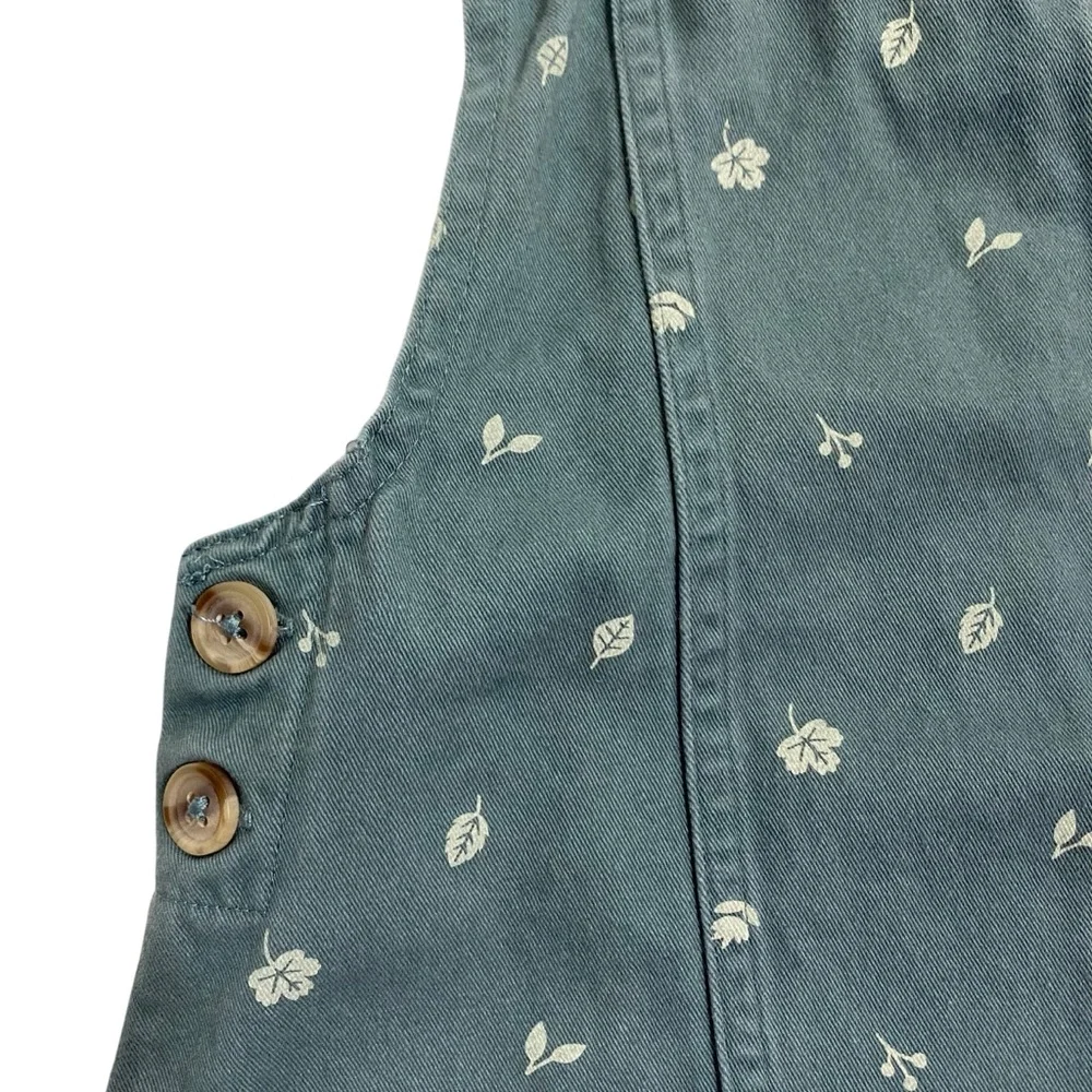 Tahari Teal Floral Print Pinafore Jumper